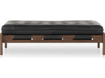 Halston Tufted Cocktail Ottoman - Heirloom Black Leather by Four Hands