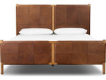 Salado California King Panel Bed - Heirloom Sienna Leather by Four Hands
