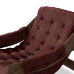 Halston Tufted Sling Chair - Nubuck Burgundy Leather by Four Hands