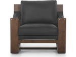 Cesar Accent Chair - Carson Black Leather by Four Hands