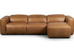 Radley Power Recliner 3 - PC Sectional Sofa w/ RAF Chaise - Sonoma Butterscotch Leather by Four Hands