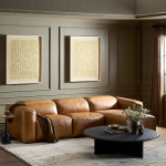 Radley Power Recliner 3 - PC Sectional Sofa w/ RAF Chaise - Sonoma Butterscotch Leather by Four Hands Lifestyle