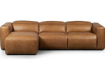 Radley Power Recliner 3 - PC Sectional Sofa w/ LAF Chaise - Sonoma Butterscotch Leather by Four Hands