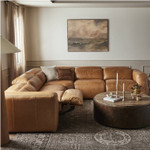Radley Power Recliner 5-PC Sectional Sofa - Sonoma Butterscotch Leather by Four Hands Lifestyle