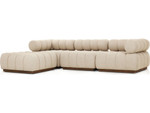 Roma Outdoor 3-PC Sectional Sofa + Ottoman - Hayes Cream by Four Hands