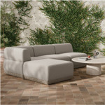 Evander Outdoor 3-PC Sectional Sofa + Ottoman - Ramiro Ecru by Four Hands Lifestyle