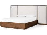 Regan Wingback King Bed - Crete Ivory Upholstery by Four Hands