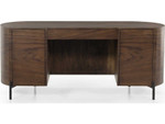 Lunas Executive Desk - Caramel Guanacaste Sculpted Silhouette by Four Hands