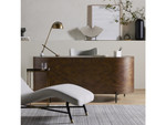 Lunas Executive Desk - Caramel Guanacaste Sculpted Silhouette by Four Hands Lifestyle