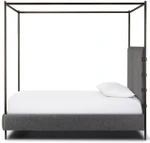 Anderson Canopy King Platform Bed - Knoll Charcoal Performance Fabric by Four Hands