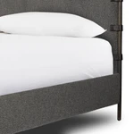 Anderson Canopy King Platform Bed - Knoll Charcoal Performance Fabric by Four Hands