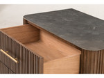 Fletcher Large Nightstand - Terra Brown Oak & Bluestone Top by Four Hands