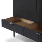 Cressida Bar Cabinet - Black Linen by Four Hands