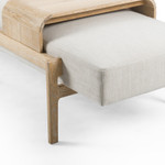 Fawkes Bench Vintage White Wash - Savoy Parchment by Four Hands