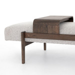 Fawkes Bench Vintage Sienna - Brunswick Pebble Performance Fabric by Four Hands
