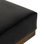 Giorgio Accent Bench - Rialto Ebony Leather by Four Hands