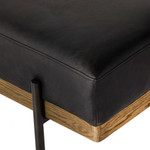 Giorgio Accent Bench - Rialto Ebony Leather by Four Hands