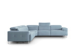 Positano Sectional Sofa in Blue Steel Bird upholstery by Whiteline Modern Living