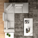 Florida Sectional Sofa (White) by Whiteline Modern Living lifestyle