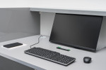 Reception Desk Lowered Monitor Shelf  - LA23L by MDD Office Furniture