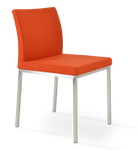 Aria Metal Dining Chair in orange camira upholstery by sohoConcept