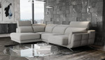 Ronda Sectional Sofa w/ LHF Bumper Chaise (Cement 13 upholstery) by Modekraft lifestyle