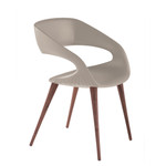 Shape Dining Chair (Tan Seat, Solid Walnut Legs) by Bellini Modern Living