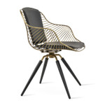 ZEBRA INDOOR/OUTDOOR CARROT SWIVEL DINING CHAIR