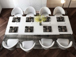 Wave Dining Collection - Silver Matt by ESF Furniture