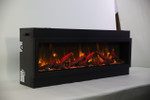 Amantii Panorama Deep Smart Electric Fireplace w/ Oak Media Yellow Flame