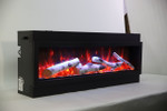 Amantii Panorama Series Deep Smart Electric Fireplace w/ Birch Media Orange Flame