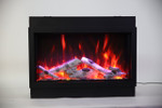 Amantii Panorama Deep Xtra Tall Smart Electric Fireplace w/ Birch Media Orange Flame