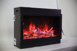 Amantii Panorama Deep Xtra Tall Smart Electric Fireplace w/ Drift Media Orange Flame