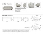 Mercier Sofa Collection 585 technical specifications by Moroni