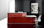 Wave Reception Desk LUV291L - 90 6/8" by MDD Office Furniture