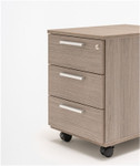 Quando Office Mobile Pedestal - QD13 in Grey Oak by MDD Office Furniture