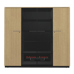 Status Glass Door Storage X5567 (Canadian Oak) by MDD Office Furniture