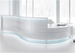 Valde 172" Curved Reception Desk w/ Left Countertop (ADA Compliant) - LAV38L by MDD Office Furniture