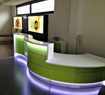 Valde 172" Curved Reception Desk w/ Left Countertop (ADA Compliant) - LAV38L by MDD Office Furniture
