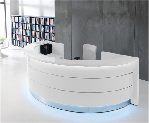 Value 126" Curved Reception Desk - LAV52L by MDD Office Furniture