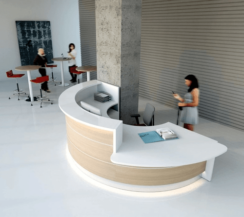 Valde Reception Desk LAV09L - 132" by MDD Office Furniture