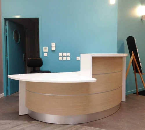 Valde 93" Curved Reception Desk w/ Countertop (ADA Compliant) LAV161L by MDD Office Furniture