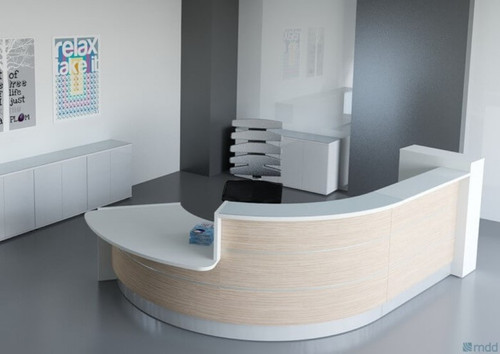 Valde J-Shaped Reception Desk by MDD Office Furniture Valde J-Shaped Reception Desk by MDD Office Furniture