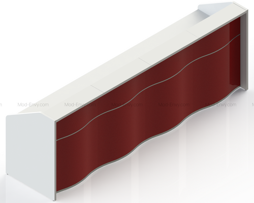 Wave Reception Desk LUV19 - 137-5/8" by MDD Office Furniture