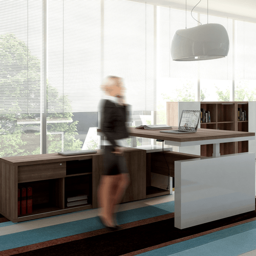 Mito Executive Electric Height Adjustable Desk MIT1RL, MIT2RL - Left Storage by MDD Office Furniture