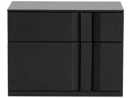 Carbon Matte Black Two-Drawer Right Facing Nightstand by Mobital