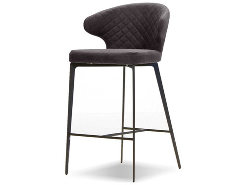 Hug Counter Stool (Anthracite Upholstery) by Mobital