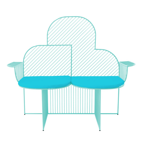 Cloud Bench in Aqua finish w/ Aruba seat pad by Bend Goods 1