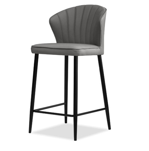 Ariel Counter Stool - Smoke Leather by Mobital