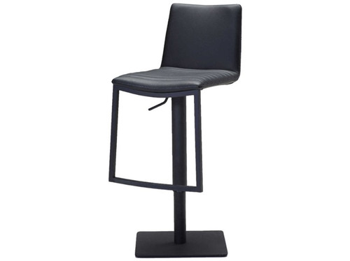 Raven Stool in black leatherette upholstery by Mobital